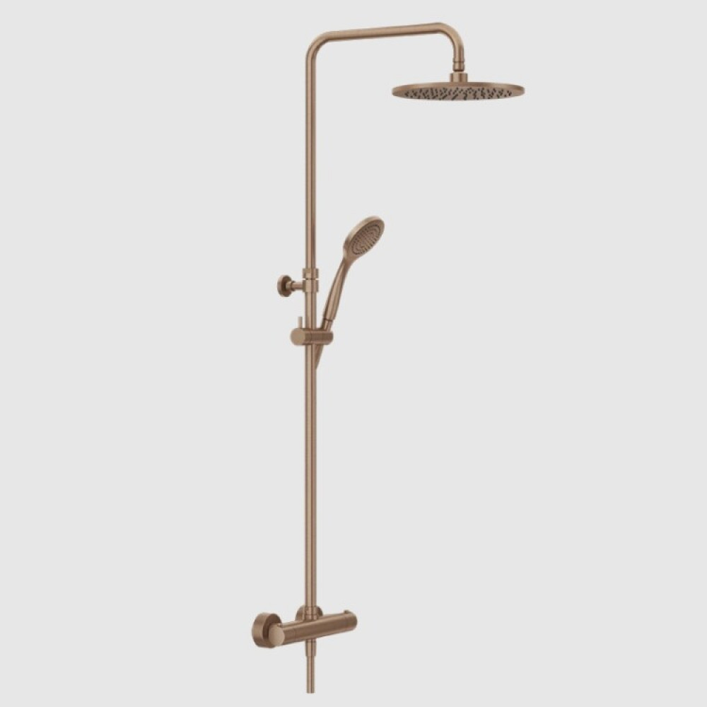 Душевая стойка, Gessi, Minimalistic shower, цвет-Copper Brushed PVD