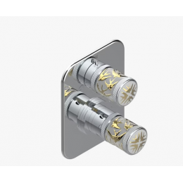 Смеситель для душа, THG, Hirondelles Gold stamped, на 3 потребителя, цвет-хром