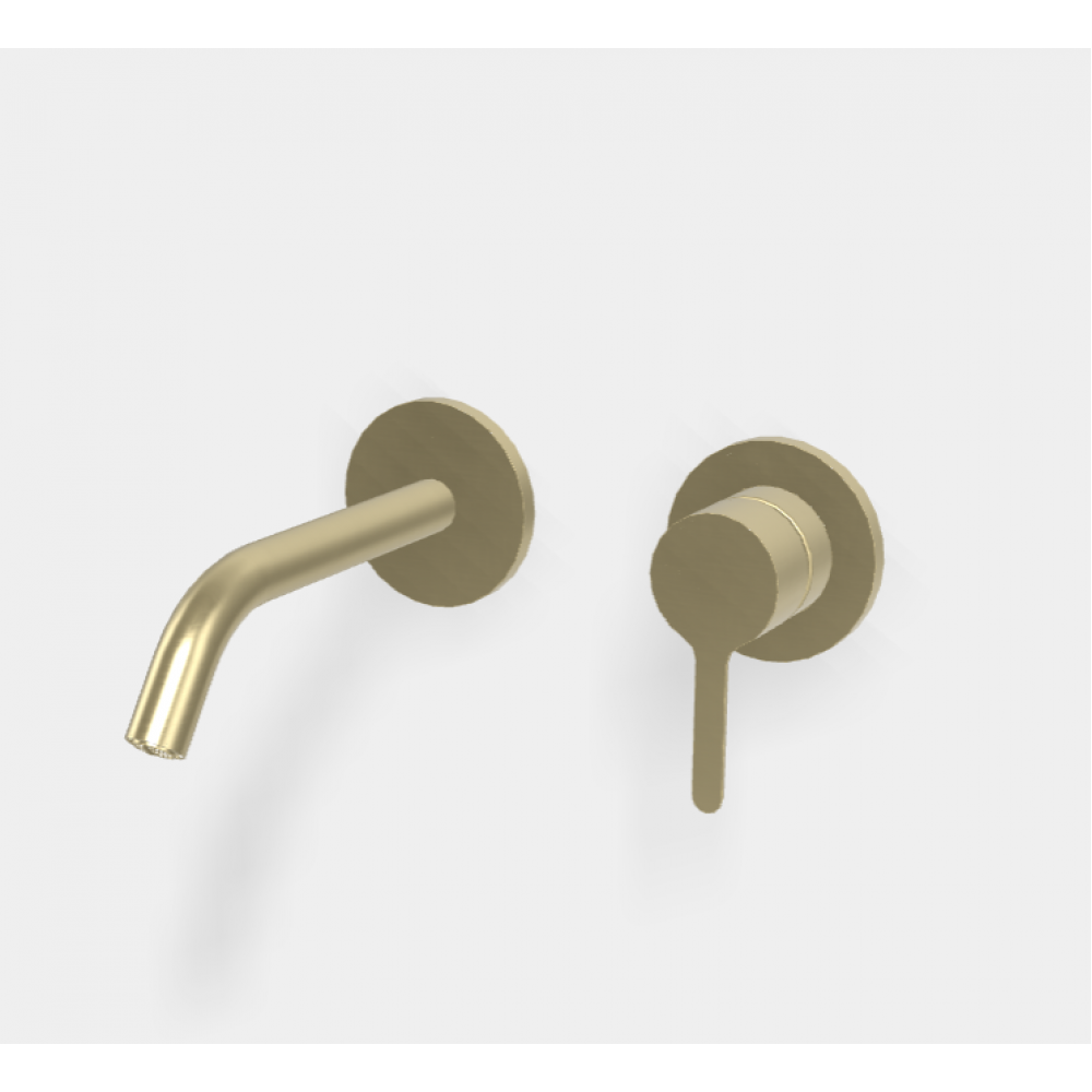 Смеситель для раковины, Fima Carlo Frattini, Snap, цвет-шампань брашированный