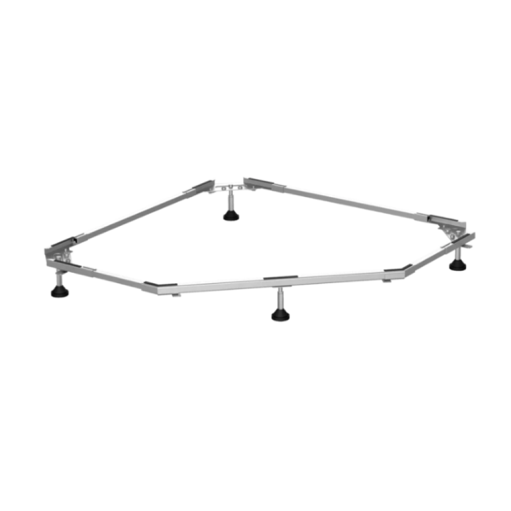 Ножки для душевого поддона, Bette, BetteFloor Caro, шг-900*900 мм, хром/черный