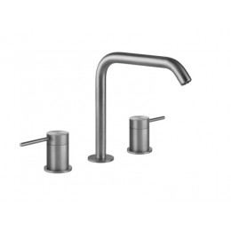 Смеситель для раковины, Gessi, Flessa, цвет-Steel Brushed