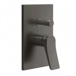 Смеситель для душа, Gessi, Rilievo, на 2 потребителя, цвет-Black Metal Brushed PVD