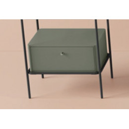 Ящик деревянный выдвижной, Artceram, Fuori scala, 50,6х35,5хh22 см для металлической консоли, цвет musk