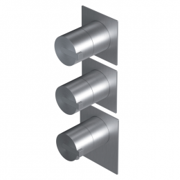 Смеситель для душа, Ritmonio, на 2 потребителя, цвет-Stainless Steel