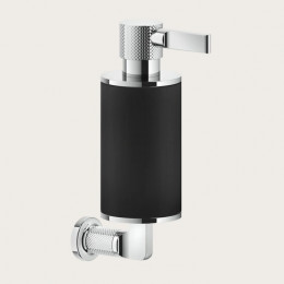 Дозатор для жидкого мыла, Gessi, Inciso, шгв 75*147*240, цвет дозатора-хром/чёрный