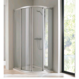 Душевое ограждение, Huppe, Classics V2, шгв 800*800*2000, петли-слева и справа, серебристый глянцевый, цвет стекла-прозрачный