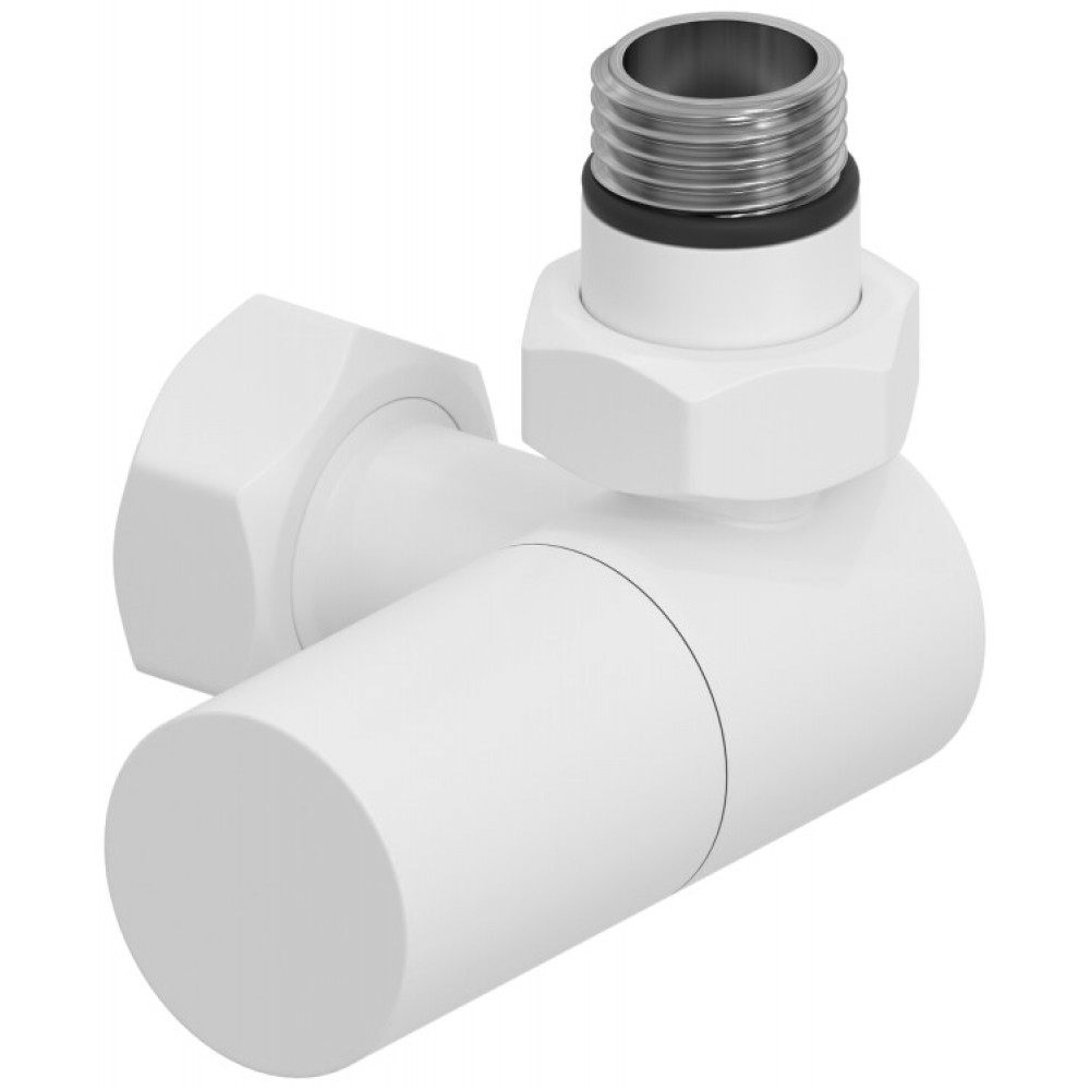 Вентиль, Сунержа, 3D, G 1/2" НР х G 3/4" НГ, правый, цилиндр, цвет-белый матовый
