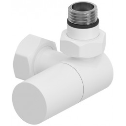 Вентиль, Сунержа, 3D, G 1/2" НР х G 3/4" НГ, правый, цилиндр, цвет-белый матовый