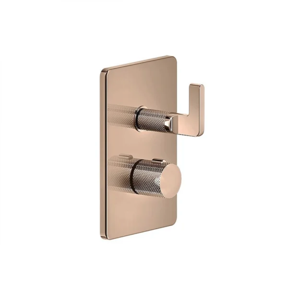 Смеситель для душа, Gessi, Inciso, на 2 потребителя, цвет-Copper PVD