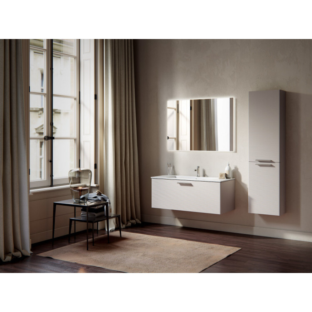 Мебель, Verona Style, Dune, тумбы под раковину L 82,6/102,6 см, H 41,2/51,2 см, шкафы-пеналы H 149,5 см, зеркала, фасады фрезерованные