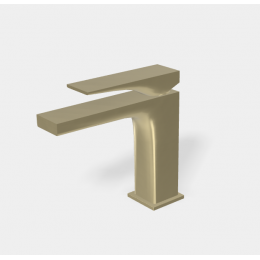 Смеситель для раковины, Fima Carlo Frattini, Zeta, цвет-брашированный шампань