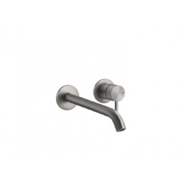 Смеситель для раковины, Gessi, Flessa, цвет-Warm Steel Brushed PVD