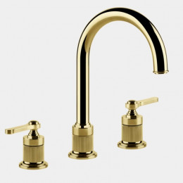 Смеситель для раковины, Gessi, VENTI20, цвет-Gold PVD