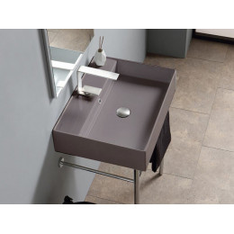 Раковина, Scarabeo, Teorema 2.0, шгв 600*460*145, отверстия для смесителя-1, цвет-Sand matt