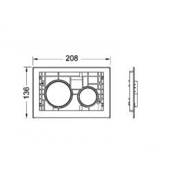 Клавиши, TECE, TECEloop, для панели смыва унитаза, шв 208*136, цвет-позолоченный