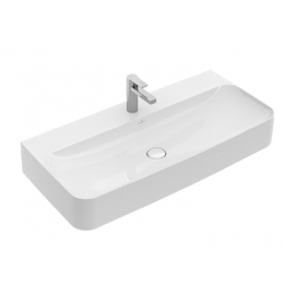 Раковина, Villeroy&Boch, Finion, шгв 1000*470*165, отверстия для смесителя-1 сквозное, 2 промаркированных, CeramicPlus, цвет-альпийский белый