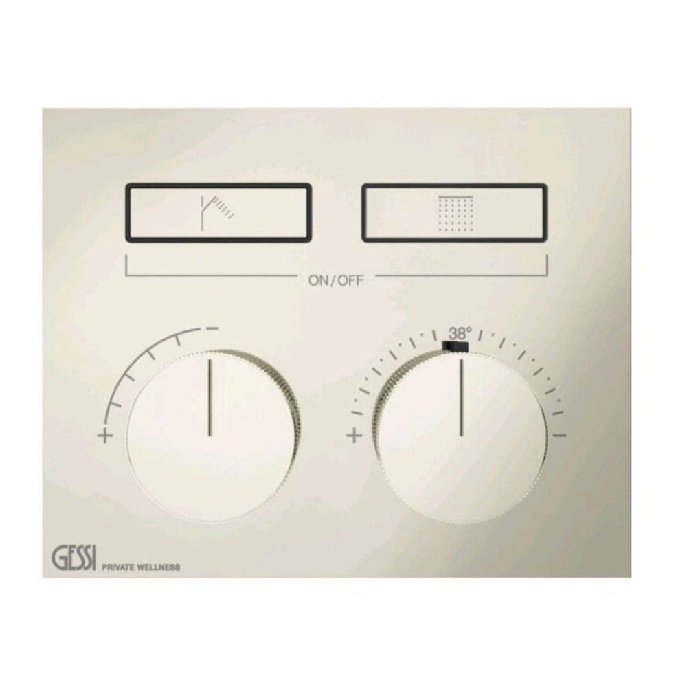 Смеситель для душа, Gessi, HI-FI, на 2 потребителя, цвет-Nickel PVD