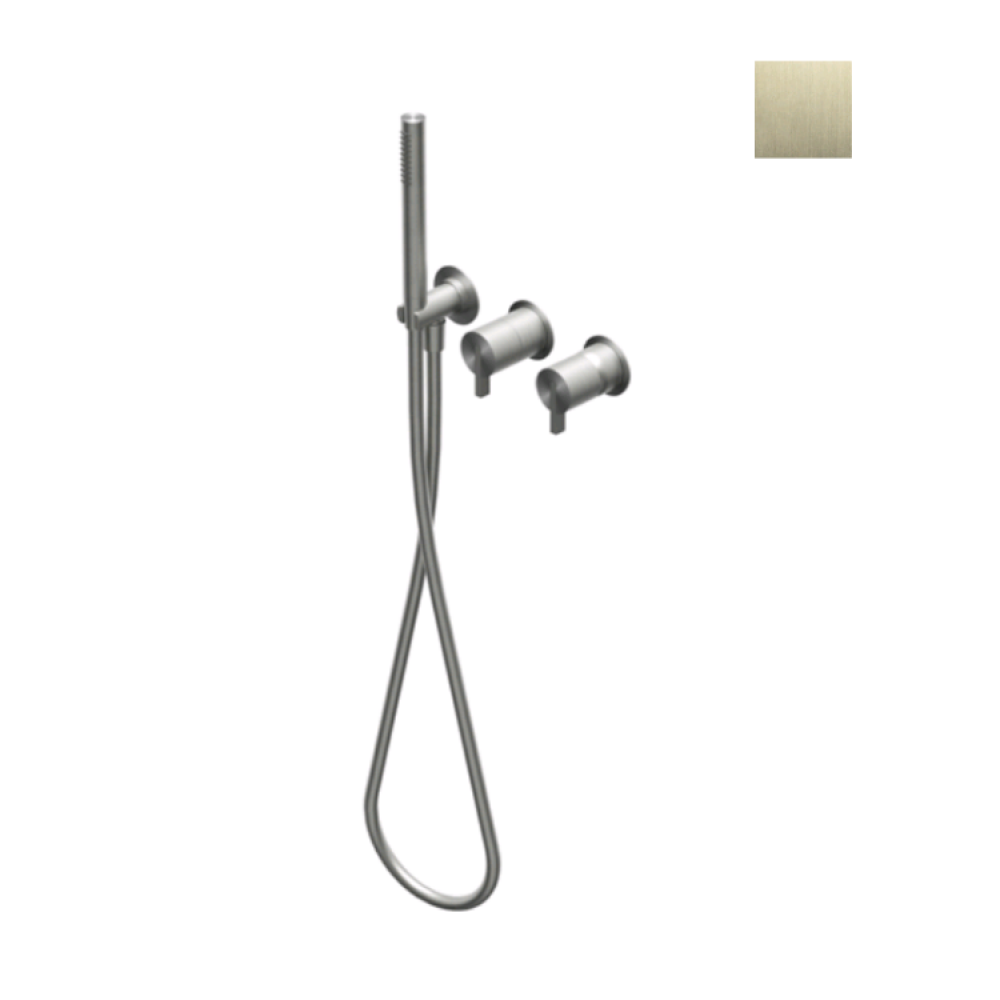 Смеситель для душа, Ritmonio, DOT316, на 2/3 потребителя, цвет-шампань брашированная PVD