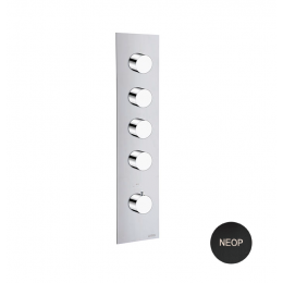 Смеситель для душа, Carimali, ILTONDO, на 4 потребителя, цвет-черный матовый