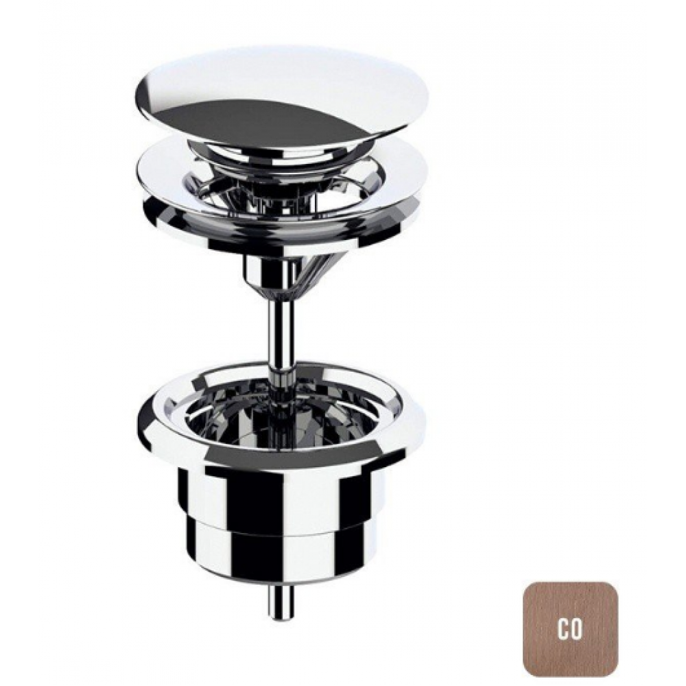 Донный клапан, Almar, для раковин, 1 1/4", цвет-Copper Brushed PVD (ПРОДАЕТСЯ ТОЛЬКО В КОМПЛЕКТЕ С ОСНОВНЫМ ИЗДЕЛИЕМ) (Товар заказной, возврату не подлеж