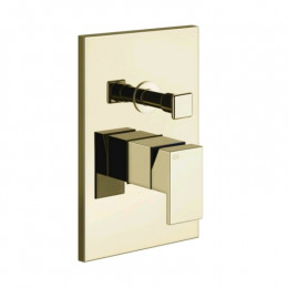 Смеситель для душа, Gessi, Rettangolo, на 2 потребителя, цвет-Brass PVD