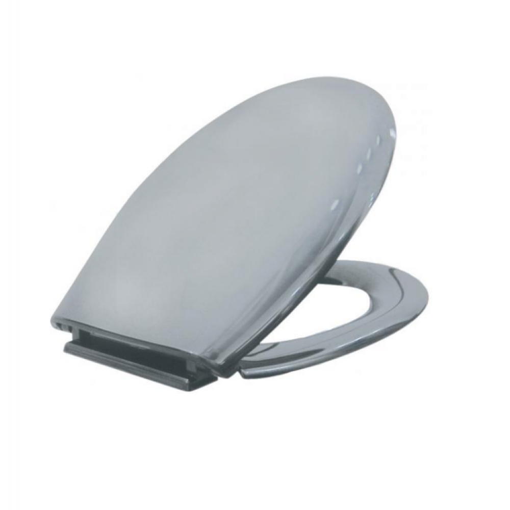 Сиденье для унитаза, Nofer, шг 348*428, цвет-сталь матовая