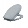 Сиденье для унитаза, Nofer, шг 348*428, цвет-сталь матовая