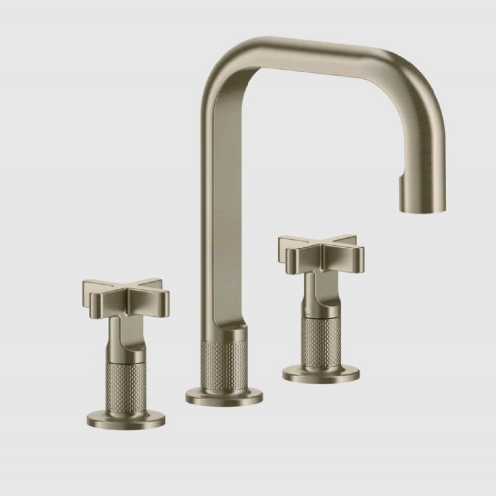 Смеситель для раковины, Gessi, Inciso, цвет-Finox Brushed Nickel