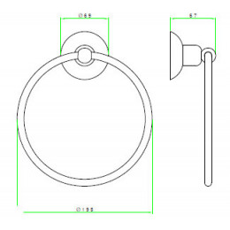 Полотенцедержатель, Nicolazzi, Cristallo Di Rocca, шгв 195*67*195, цвет-Antique Gold