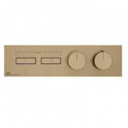 Смеситель для душа, Gessi, HI-FI, на 2 потребителя, цвет-Warm Bronze Brushed PVD