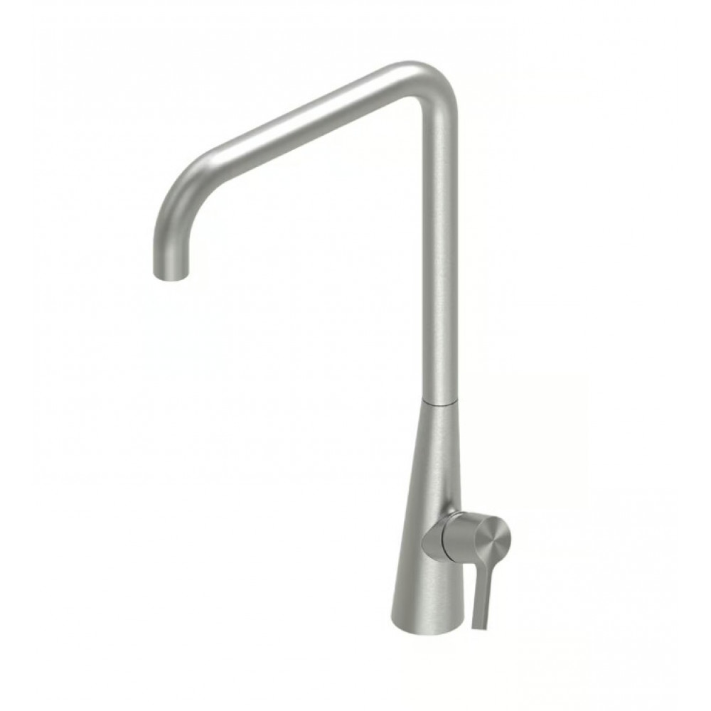 Смеситель для раковины, Quadro design, Volcano, цвет-сталь брашированная