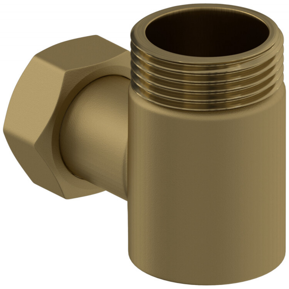 Уголок, Сунержа, переходной, присоединительный размер-НР G 1" / НГ G 3/4", цвет-золото матовое