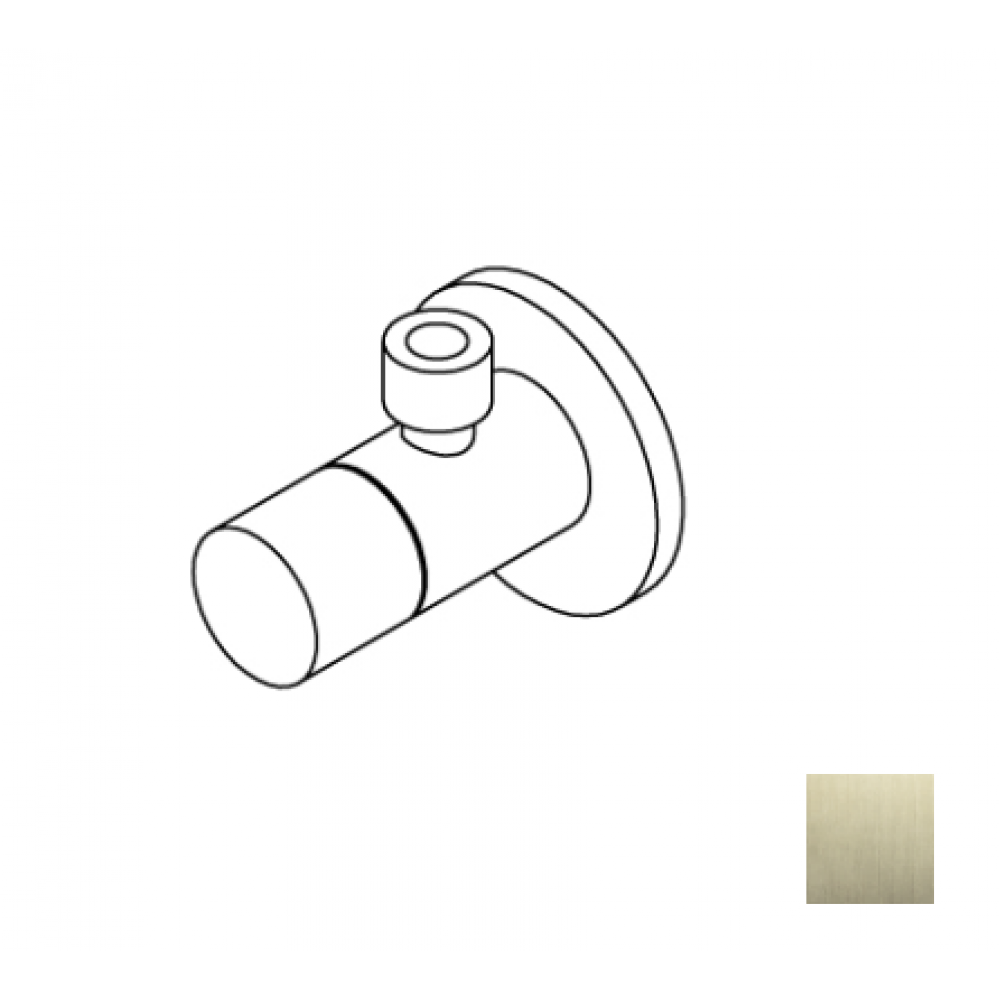 Вентиль, Ritmonio, запорный угловой, 1/2" x 3/8", цвет-Brushed champagne PVD