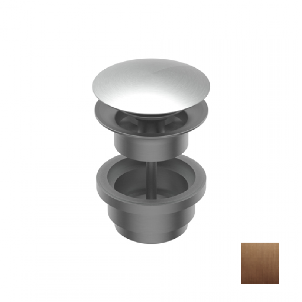 Донный клапан, Ritmonio, для раковин, 1 1/4", цвет-Brushed Copper Stainless Steel PVD
