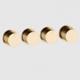 Смеситель для душа, Gessi, Anello, на 3 потребителя, цвет-Warm Bronze PVD