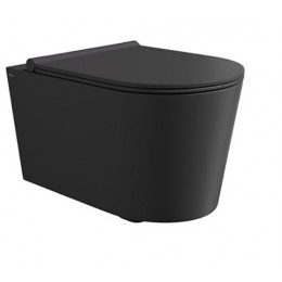 Унитаз, Alice, Form, подвесной, шгв 350*500*375, Aliglaze+, цвет-черный матовый