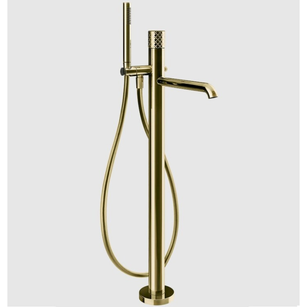 Смеситель для ванны и душа, Gessi, Habito Intreccio, цвет-Brass PVD