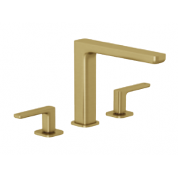 Смеситель для раковины, Kludi, Renon, цвет-золото брашированное