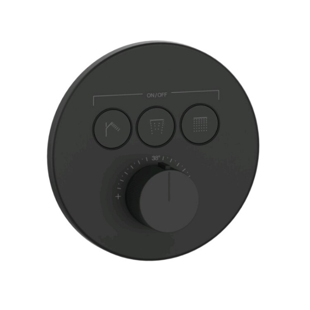 Смеситель для душа, Gessi, HI-FI Comfort, на 3 потребителя, цвет-черный матовый