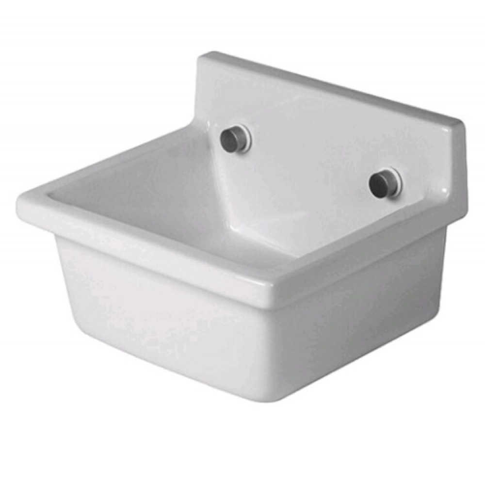 Раковина техническая, Duravit, Starck 3, шгв 480*425*300, отверстия для смесителя-отсутствуют, WonderGliss, цвет-белый
