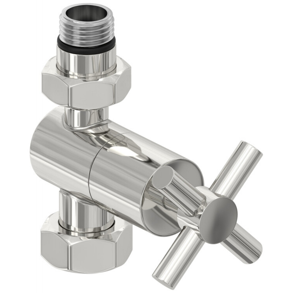 Вентиль, Сунержа, G 1/2" НР х G 3/4" НГ, прямой, крест, цвет-сталь (без покрытия)