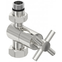 Вентиль, Сунержа, G 1/2" НР х G 3/4" НГ, прямой, крест, цвет-сталь (без покрытия)