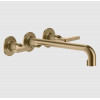 Смеситель для раковины, Gessi, Inciso, цвет-Warm Bronze Brushed PVD