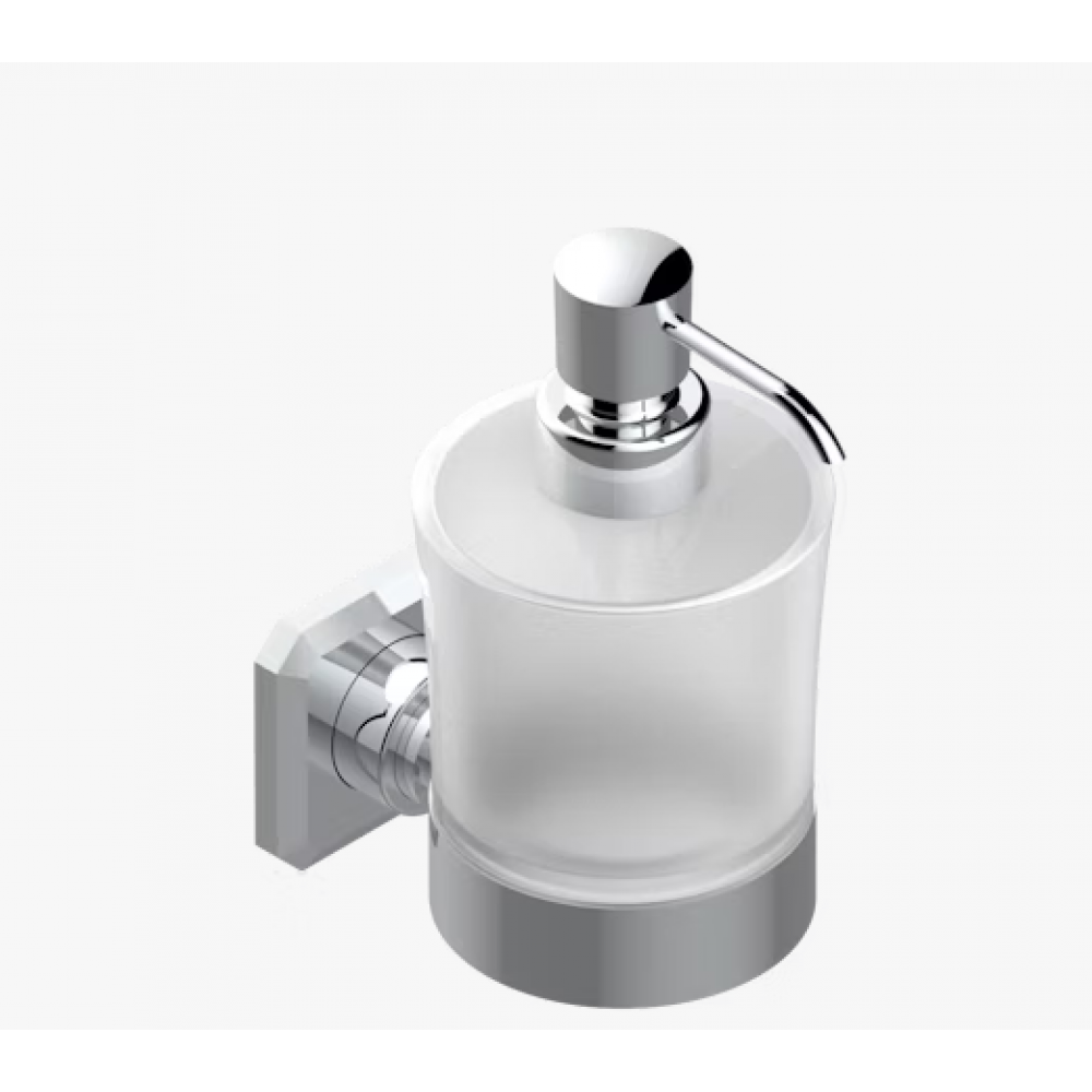 Дозатор для жидкого мыла, THG, Metropolis Clear crystal with lever, шгв 73*128*148, цвет дозатора-никель