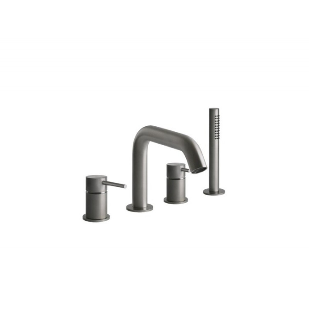 Смеситель для ванны и душа, Gessi, BATH316, цвет-Warm Steel Brushed PVD