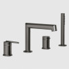 Смеситель для ванны и душа, Gessi, Ingranaggio, цвет-Black Metal Brushed PVD