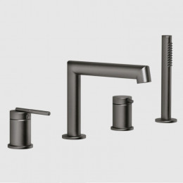 Смеситель для ванны и душа, Gessi, Ingranaggio, цвет-Black Metal Brushed PVD