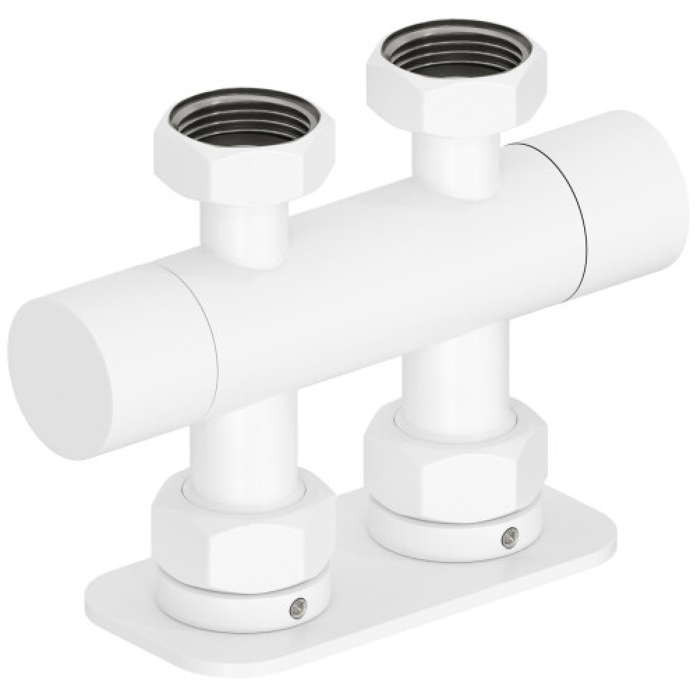 Вентиль, Сунержа, EU50, шгв 136*50*99, 2 х НГ G 3/4" / 2 х НГ G 3/4", прямой, цвет-белый матовый