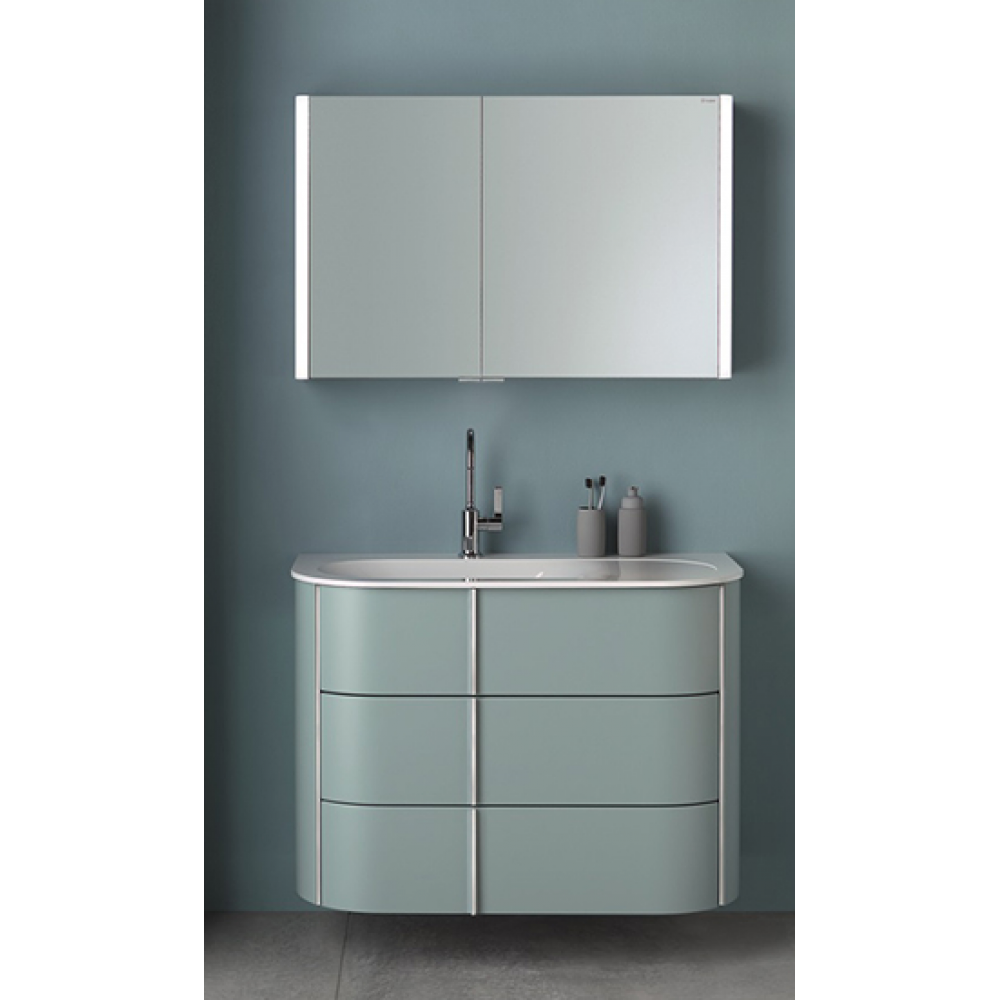 Зеркальный шкаф, Burg, Lavo 2.0, левосторонний, шгв 1214*160*655, цвет шкафа/ручки-Velvet walnut decor/black