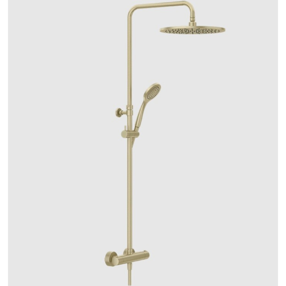 Душевая стойка, Gessi, Minimalistic shower, цвет-Brushed Brass PVD